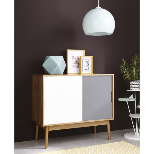 Credenza bianca e grigia vintage Fjord Maisons du Monde