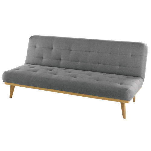 Dark Grey 3 Seater Tufted Sofa Bed
