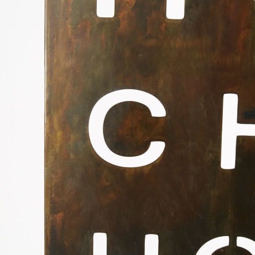 Deco Murale Plaque En Metal Vieilli Ajoure 83x140 Taylor Maisons Du Monde