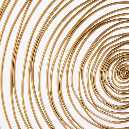 Deco Murale Spirale En Metal Dore D91 Jill Maisons Du Monde