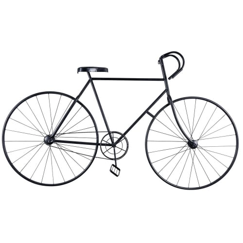 Déco Plaques et lettrages | Déco murale vélo en métal noir 186x108 - TK84060