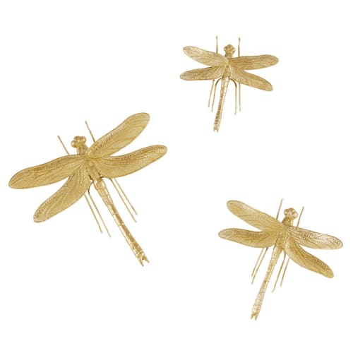 Decoración de pared de libélulas doradas (x3) LILY | Maisons du Monde