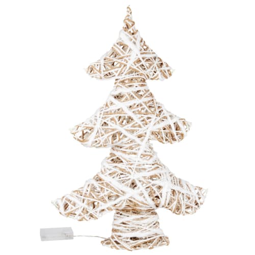 Decorazione Natalizia Abete Luminoso Color Bianco E Naturale Maisons Du Monde