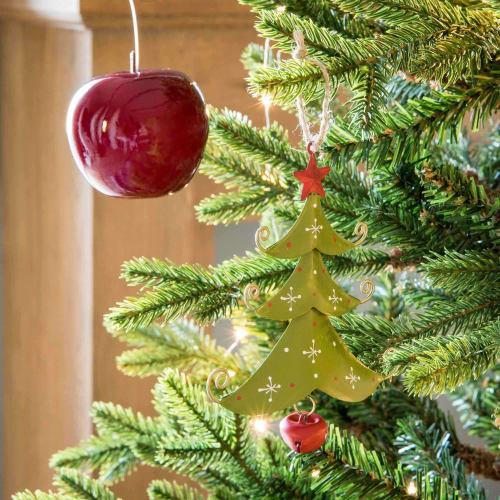Albero Di Natale Rosso E Verde.Decorazione Natalizia Da Appendere Albero Di Natale In Metallo Verde E Rosso Tradition Maisons Du Monde