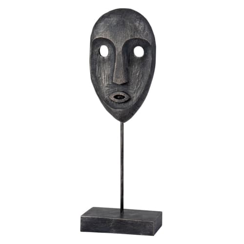 Dekoration Skulpturen und Büsten | Deko Maske, schwarz H40 - JR32492