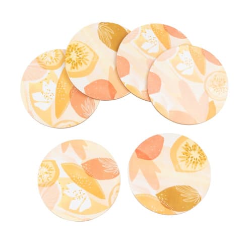 Dessous De Verre Imprime Floral Multicolore X6 Maisons Du Monde