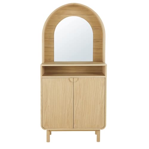 Möbel Garderobe und Flurmöbel | Dielenmöbel mit 2 Türen und Spiegel - MJ43481