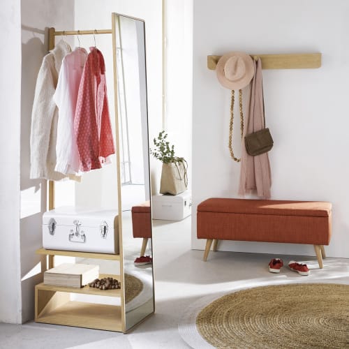 divanetto contenitore vintage arancione maisons du monde