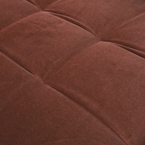 Divano A 3 4 Posti In Velluto Color Terracotta Malik Maisons Du Monde