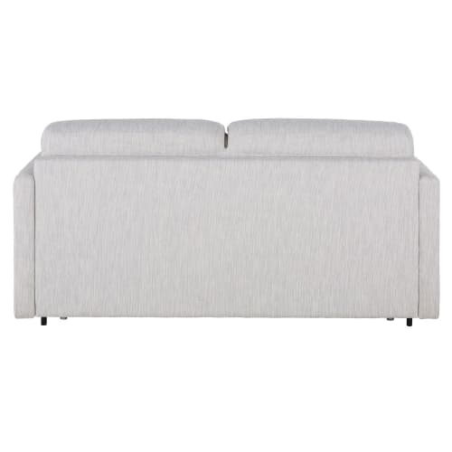 Divano letto a 2/3 posti in tessuto riciclato grigio chiaro, materasso 18  cm Julian