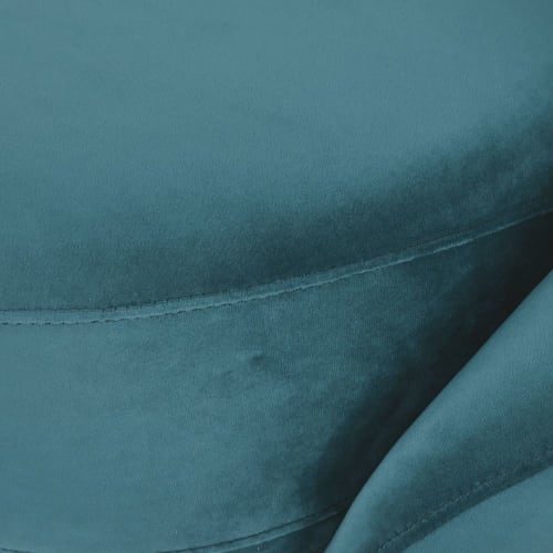 Divano Vintage 3 4 Posti Blu In Velluto Glover Maisons Du Monde