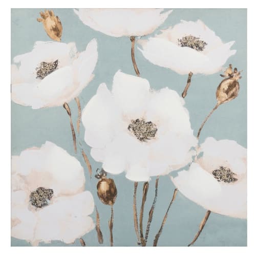 Voorwaarden wit Slager Doek met witte bloemen 65 x 65 cm | Maisons du Monde