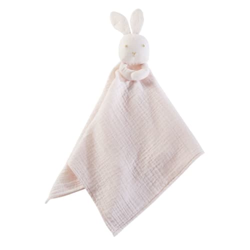 Doudou bébé lapin en coton rose | Maisons du Monde
