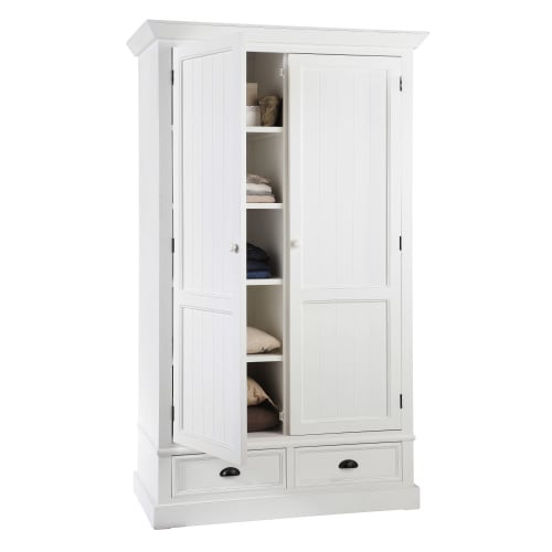 Dressing 2 Tiroirs Blanc Newport Maisons Du Monde