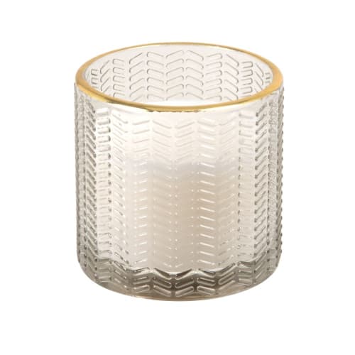 Dekoration Kerzen und Teelichter | Duftkerze in grauem Glasgefäß, H7cm 100g - VO52019
