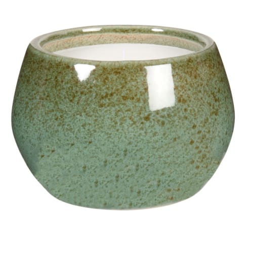 Dekoration Kerzen und Teelichter | Duftkerze in grünem Keramikgefäß - GP04270