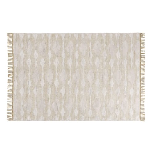 Soft furnishings and rugs Rugs | Ecru and beige hand-crafted cotton and jute rug 140x200cm - WR36282