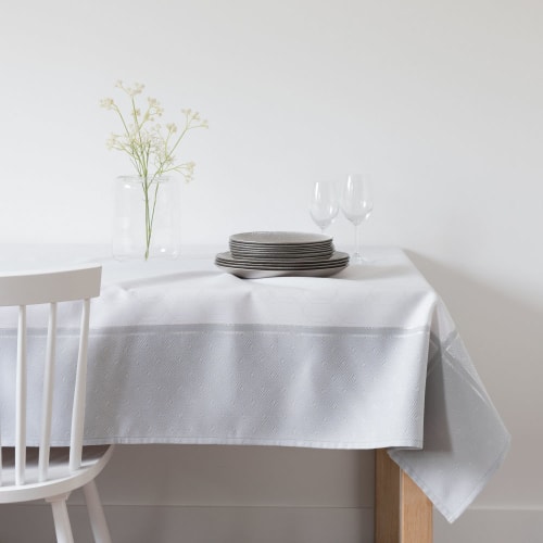 Soft furnishings and rugs Tablecloths & napkins | Ecru and Grey Woven Jacquard Tablecloth 150x250 - LS26032