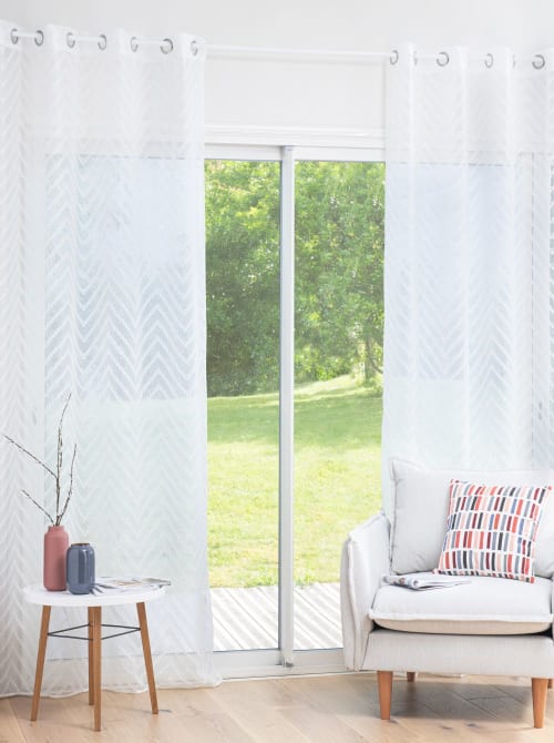 Textil Gardinen und Vorhänge | Ecrufarbener Ösenvorhang, 1 Vorhang 140x250 - DQ54760