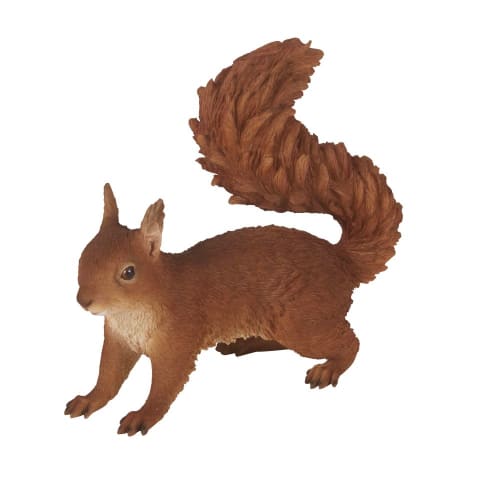 Garten Garten dekorative Objekte | Eichhörnchen-Figur aus braunem Polyresin, H26cm - IZ20904