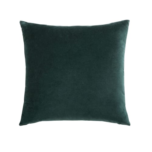 Emerald Green Velvet Cushion 45x45 Maisons du Monde