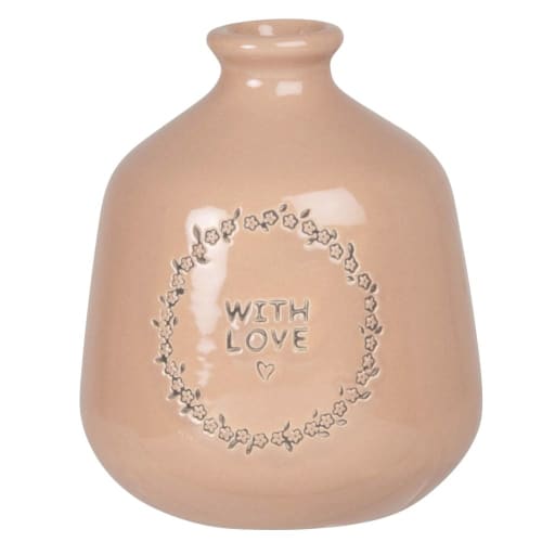 Decor Vases | Engraved brown stoneware vase H12cm - CE31957