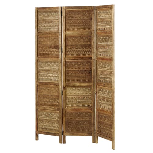 Engraved Mango Wood Room Divider ARIZONA Maisons du Monde