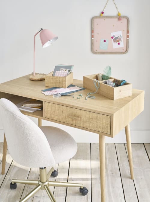 Escritorio con 1 cajón y cajas de almacenamiento extraíbles Malaga