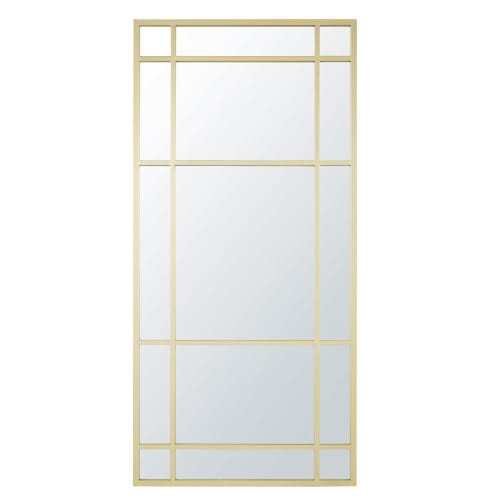 Espejo de metal dorado 90x190