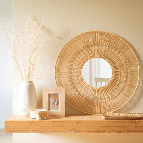 Espejo redondo de mimbre D.70 ZAGORA | Maisons du Monde