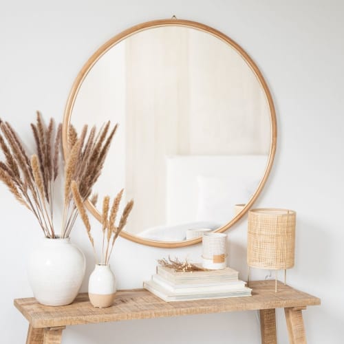 Espejo redondo de mimbre D. 97 AYANA | Maisons du Monde