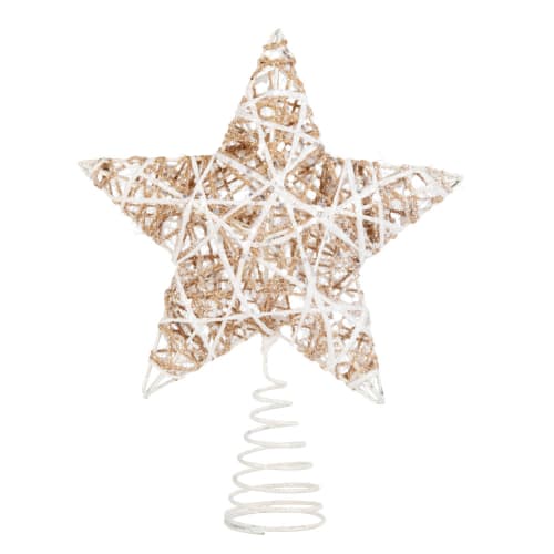 Pilar Espectador Blanco Estrella con puntas de color blanco y natural para árbol de Navidad | Maisons  du Monde