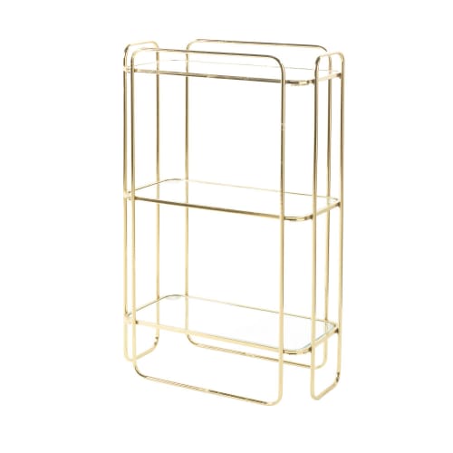 etagere en verre et metal dore jane maisons du monde