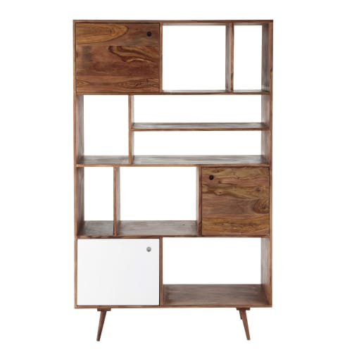 Etagère vintage 3 portes en sheesham massif Andersen ...