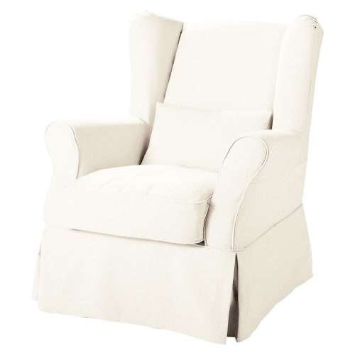 Canapés et fauteuils Fauteuils | Fauteuil à housser blanc - QC80557