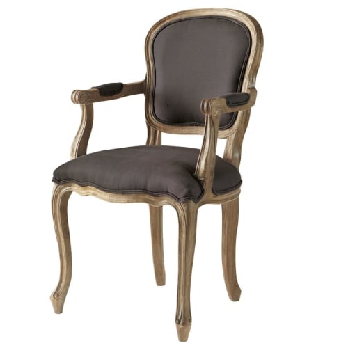 Canapés et fauteuils Fauteuils | Fauteuil cabriolet en lin taupe - RT02359