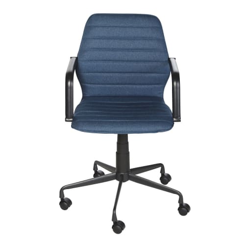 Fauteuil De Bureau Reglable A Roulettes Bleu Jane Business Maisons Du Monde