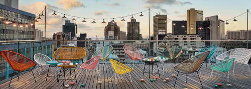 Fauteuil De Jardin Enfant En Resine Jaune Et Metal Blanc Copacabana Maisons Du Monde