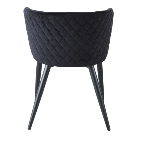 Fauteuil en velours matelassé et métal noirs | Maisons du Monde Fauteuil en velours matelassé et métal noirs | Maisons du Monde
