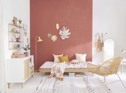 Fauteuil Enfant En Rotin Et Metal Rose Ysee Maisons Du Monde