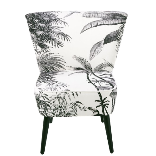 Canapés et fauteuils Fauteuils | Fauteuil imprimé jungle noir et blanc - GA77785