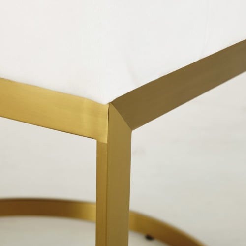 Canapés et fauteuils Fauteuils | Fauteuil vintage en velours blanc - AZ09048