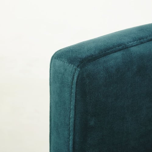 Canapés et fauteuils Fauteuils | Fauteuil vintage en velours bleu canard - SX78046