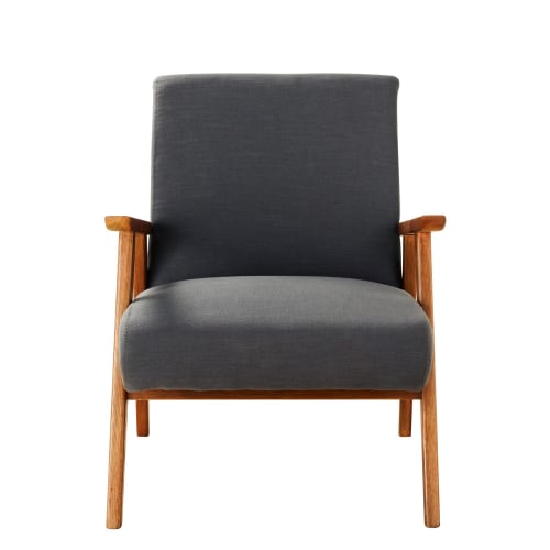 Canapés et fauteuils Fauteuils | Fauteuil vintage gris anthracite - XP65236