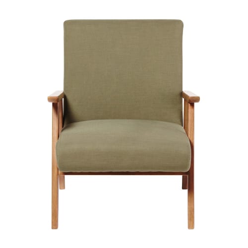 Canapés et fauteuils Fauteuils | Fauteuil vintage vert kaki - FD19119