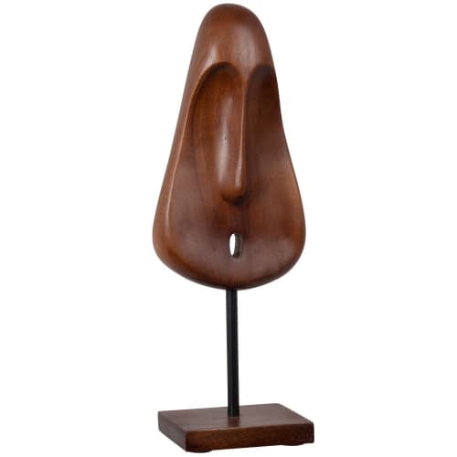Figura de madera de acacia marrón Alt. 26