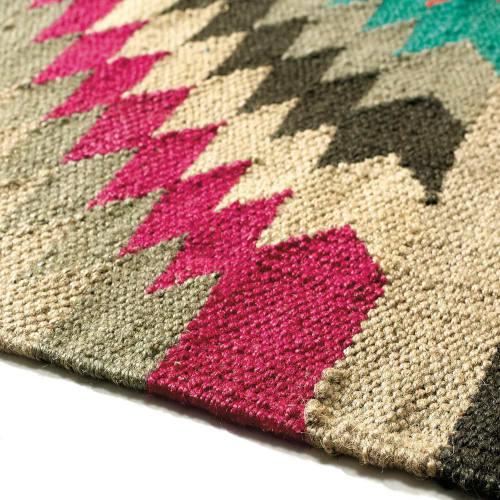 Textil Teppiche | Flechtteppich aus Wolle, bunt, 140x200 - UB32093