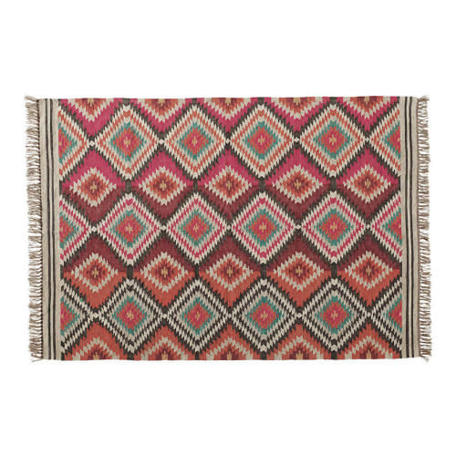 Textil Teppiche | Flechtteppich aus Wolle, bunt, 140x200 - UB32093
