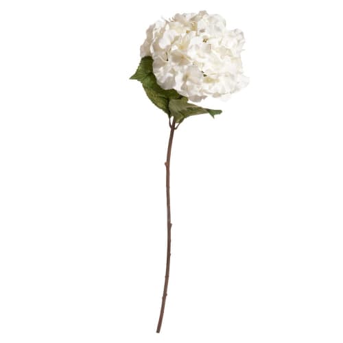 Matches21 Lot de 5 fleurs d/'hortensia artificielles pour décoration Blanc crème Ø 18 cm