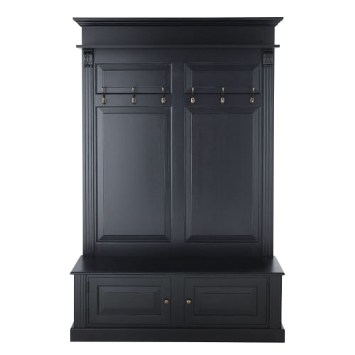 Möbel Garderobe und Flurmöbel | Flurmöbel mit 2 Türen, schwarz - UK70118